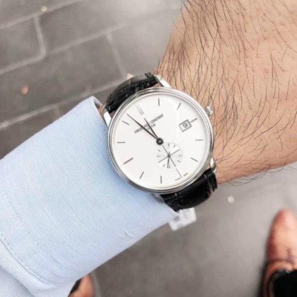 Sale! Frederique Constant Men's Silver Caliber Watch! New! - Picture 1 of 3